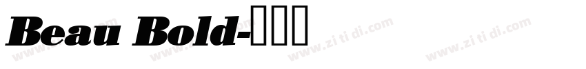 Beau Bold字体转换